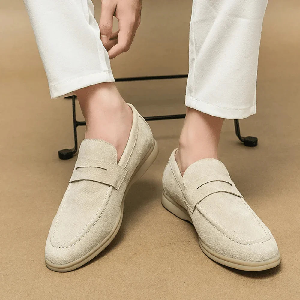 Leather Moccasin Loafer for Men Liverpool - Pure - PURECLO