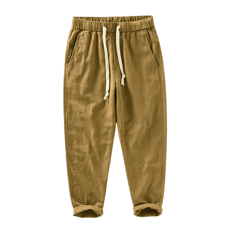 Men's Linen Trousers Rovino - Pure - PURECLO