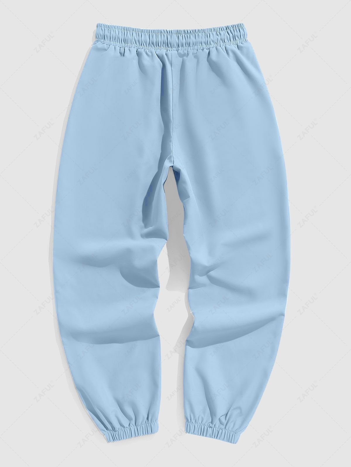 Drawstring Pocket Jogger Pants BLUE HOSTA - PURECLO