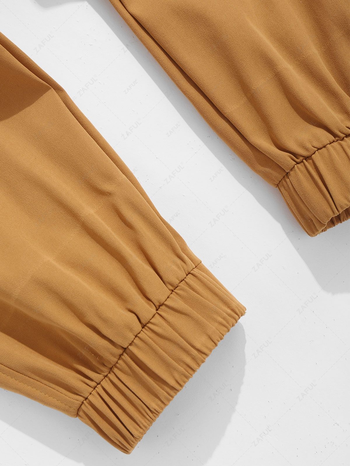 Button and Large Pocket Design Cargo Pants CINNAMON - PURECLO