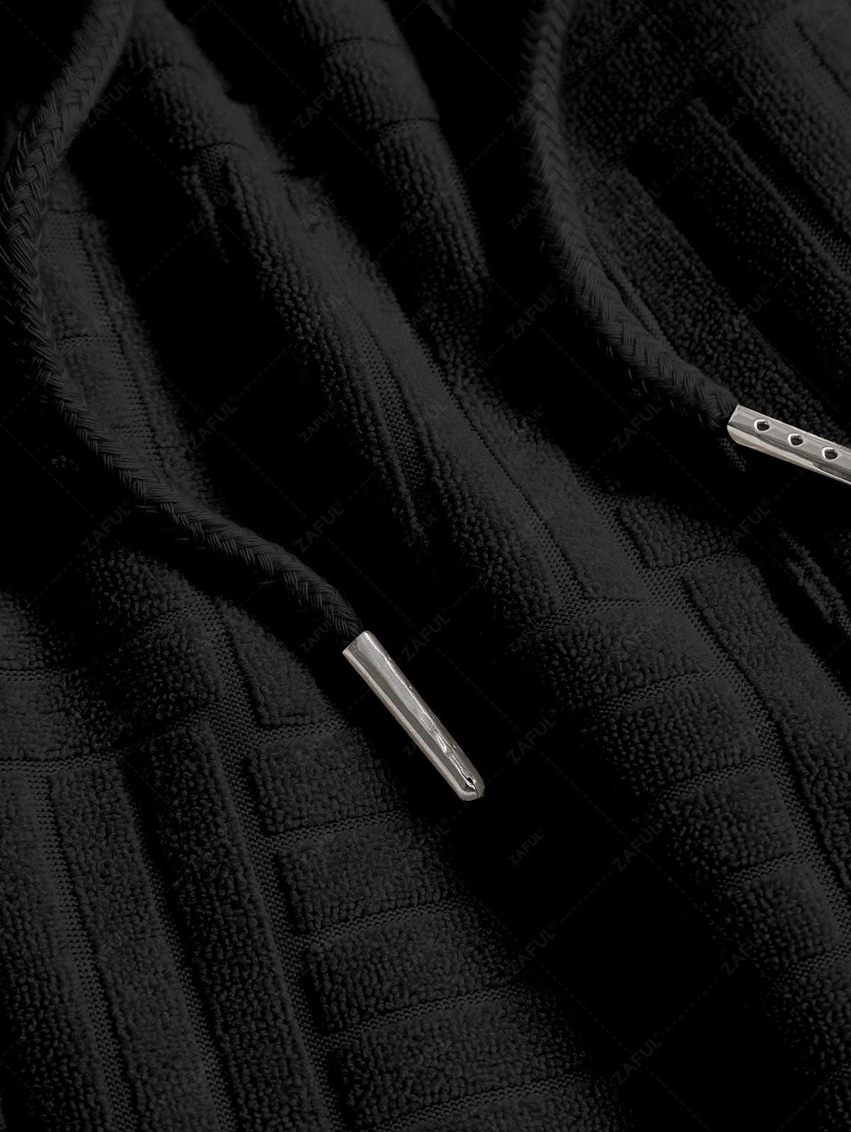 Jacquard Terry Cloth Textured Short Sleeves T Shirt With Shorts Two Piece Set BLACK LIGHT BLUE LIGHT COFFEE WHITE - PURECLO