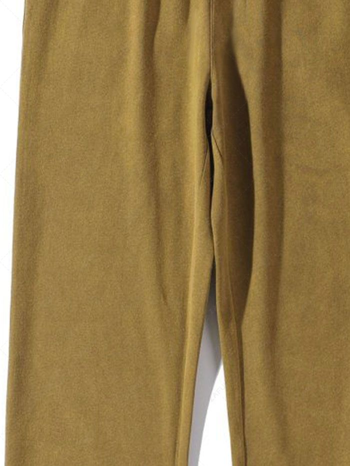 Solid Color Drawstring Basic Casual Pants COFFEE BLACK - PURECLO