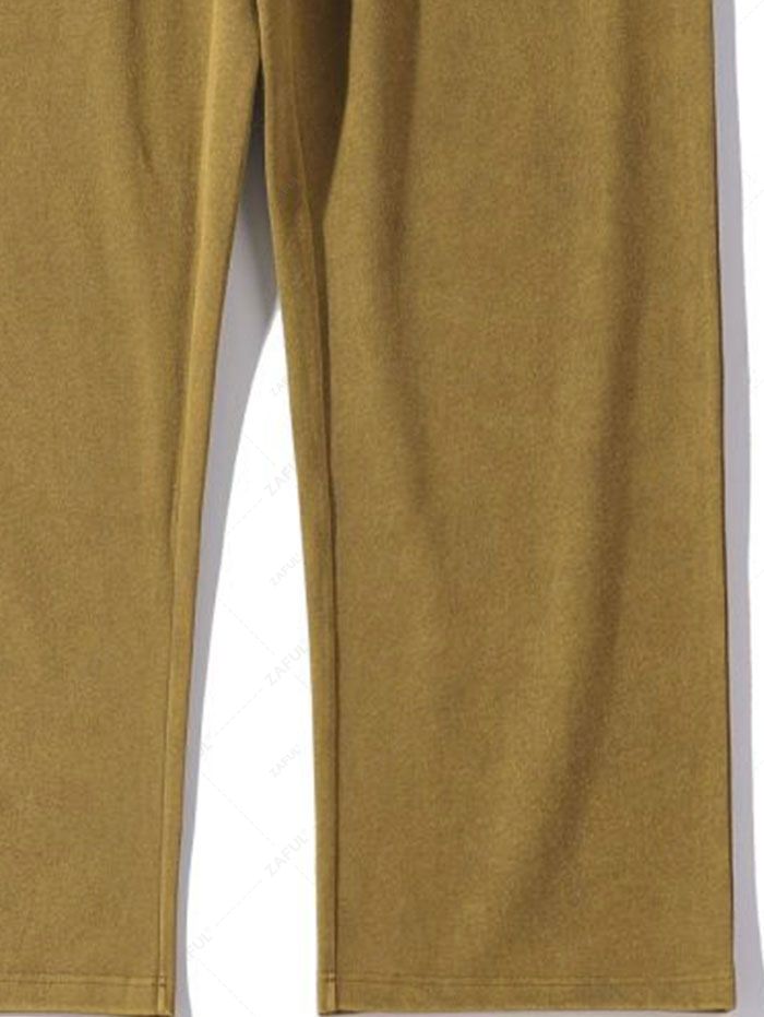 Solid Color Drawstring Basic Casual Pants COFFEE BLACK - PURECLO