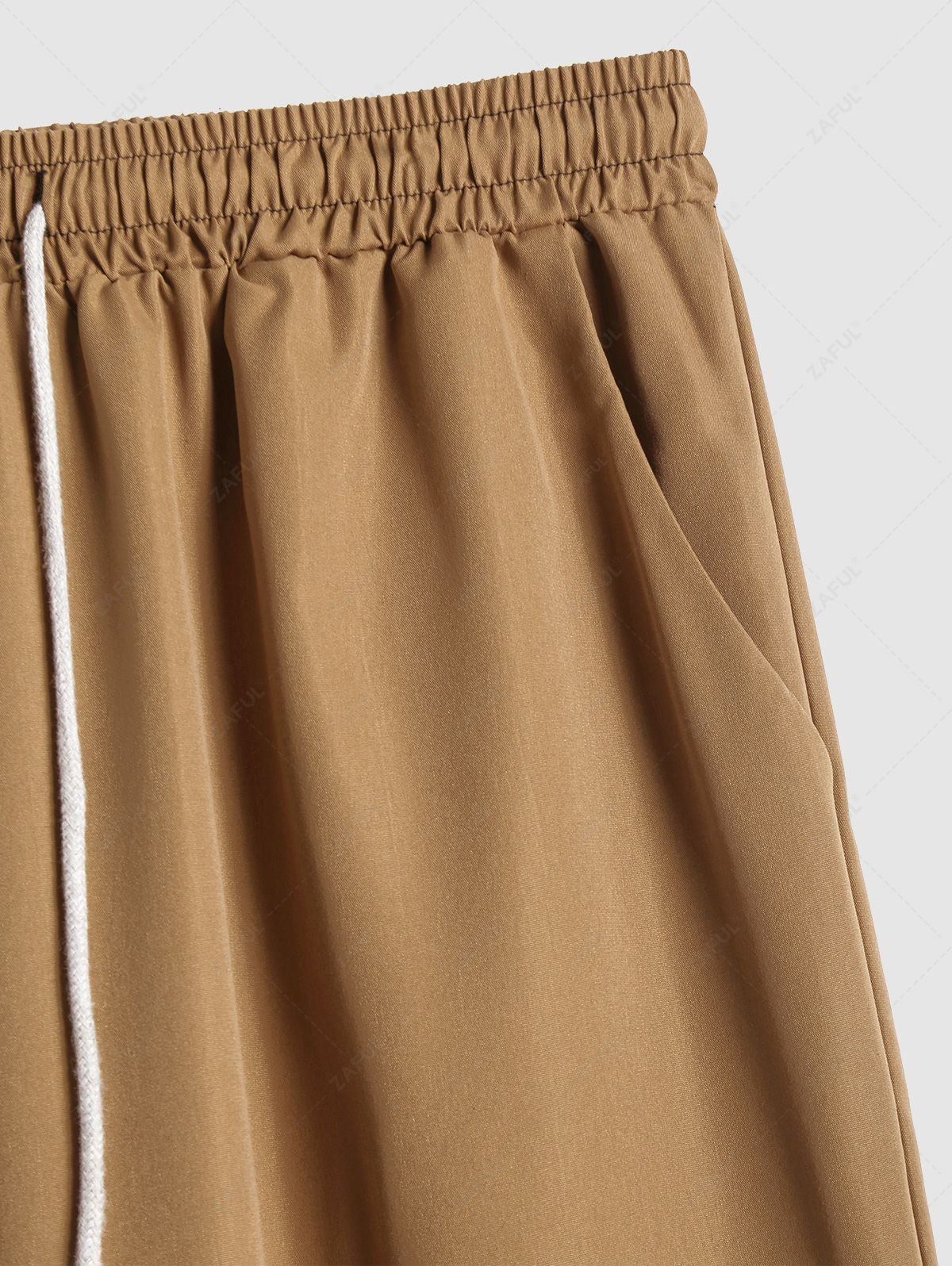 Men\'s Solid Color Basic Slant Pockets Drawstring Straight Leg Pants ORANGE LIGHT PINK BLUE COFFEE BLUE GRAY LIGHT COFFEE BLACK - PURECLO