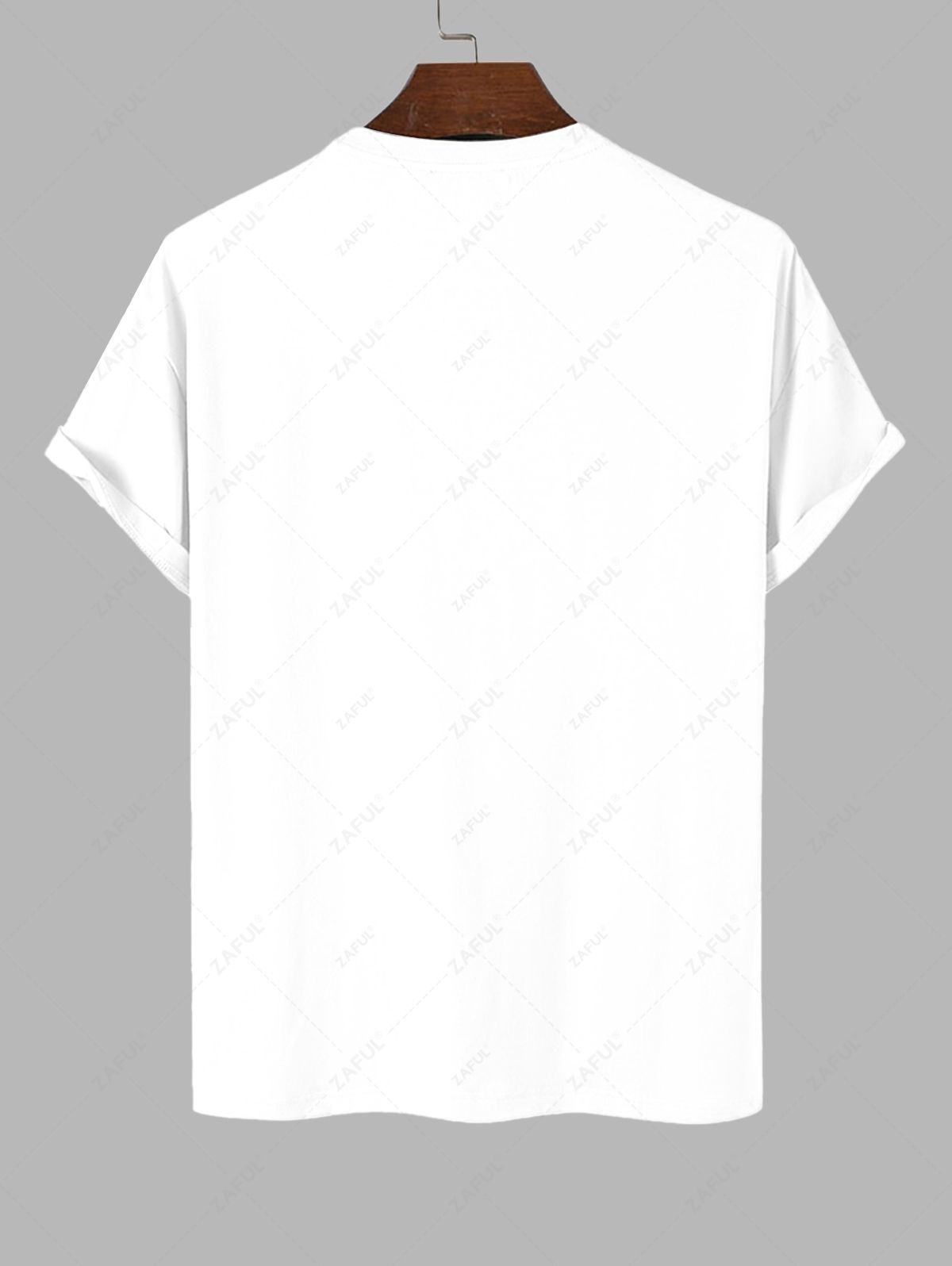 Men\'s Palm Tree Birds Graphic Printed Short Sleeves T-shirt WHITE LIGHT COFFEE - PURECLO