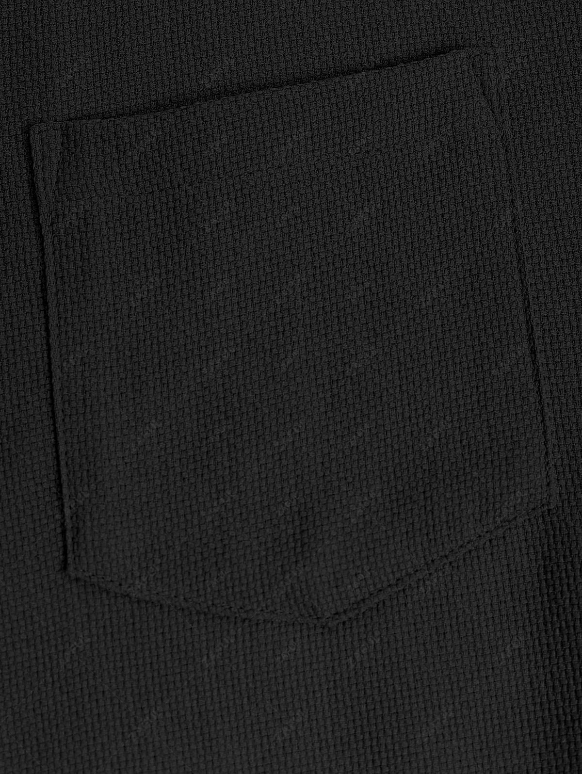 Men\'s Cotton And Linen Textured Pocket Design Camp Collar Button Up Short Sleeves Shirt And Drawstring Straight Leg Pants Set BLACK LIGHT BLUE COFFEE - PURECLO