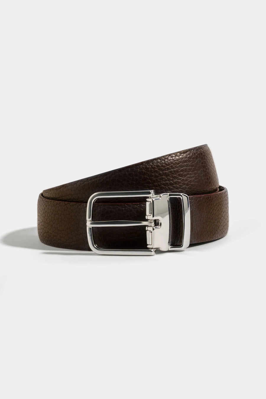 Blue and brown reversible belt - Made in Italy