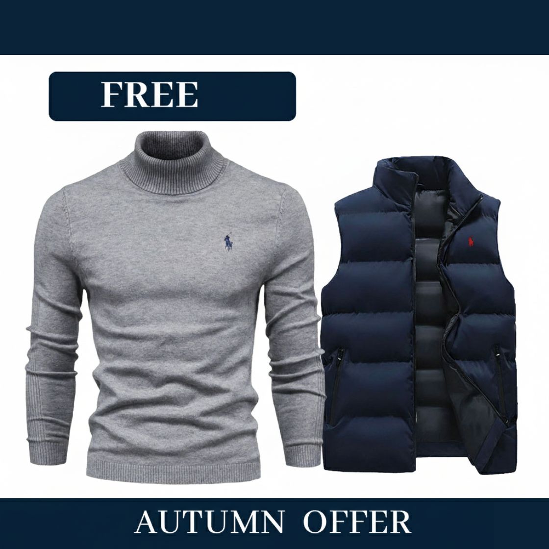 PureClo™ | R&L Vest + Free Turtleneck Sweater | Limited Offer (Buy 1 Gilet, Get 1 Sweater FREE!)