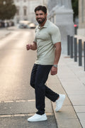 THE MUSCLE BUTTON POLO - PURECLO