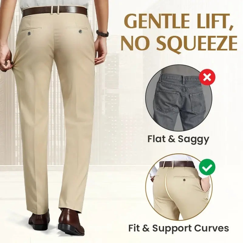 Pure™ TimelessFlex – Pantalones Clásicos de Corte Recto para Hombre con Elasticidad 4-Way Stretch