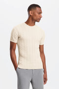 THE CABLE SHORT SLEEVE T-SHIRT - PURECLO