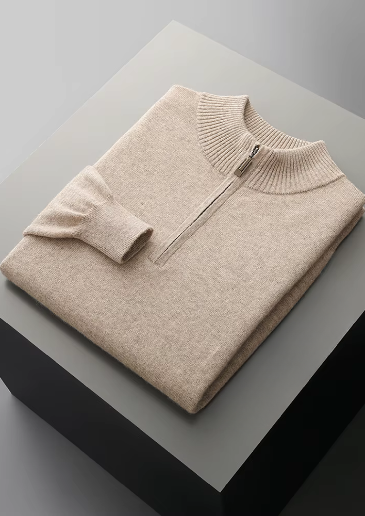 NOBA WOOL HALF ZIP SWEATER
