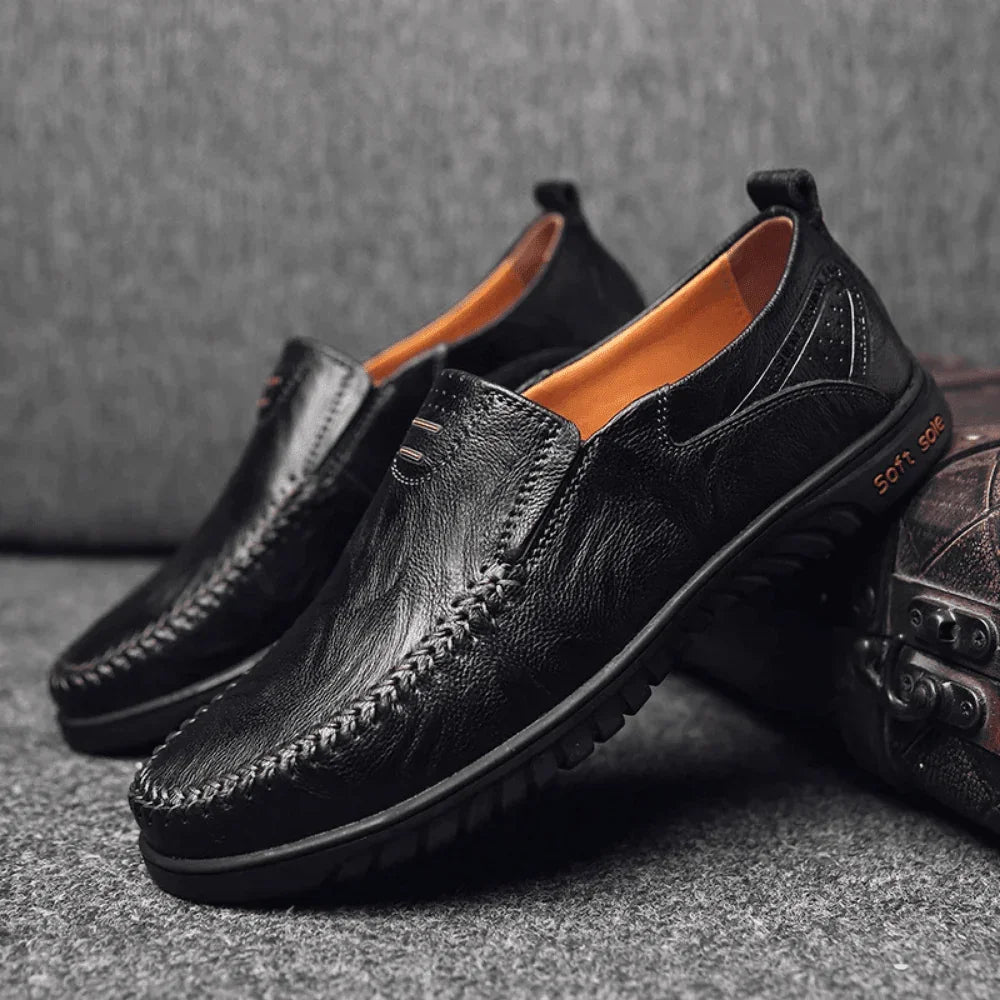 Men's Leather Moccasin Pisa - Pure - PURECLO
