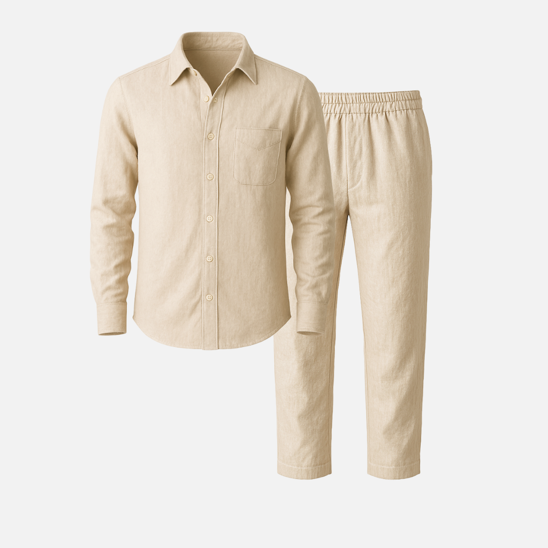 Sahara Linen Shirt & Pants Set - PURECLO