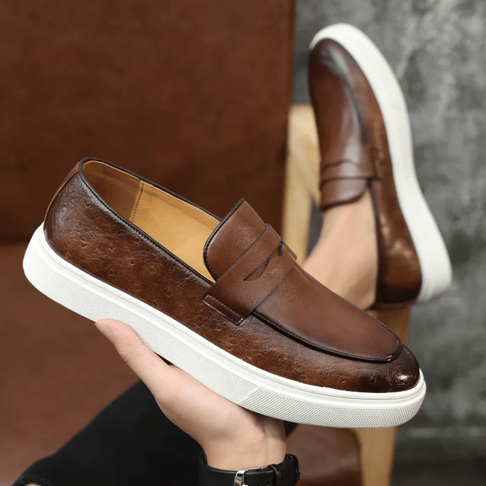 Leather Moccasin Slip-On for Men by - Pure