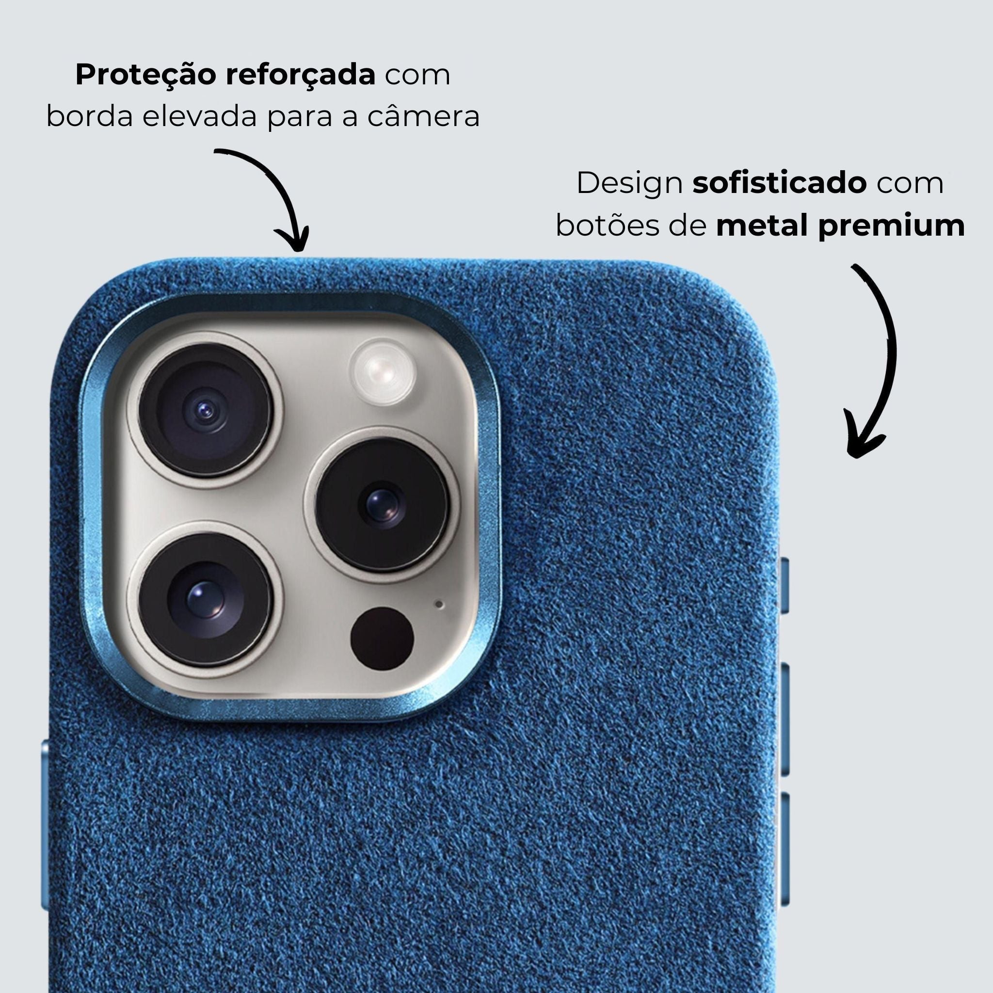 Alcantara Case - Ocean Blue
