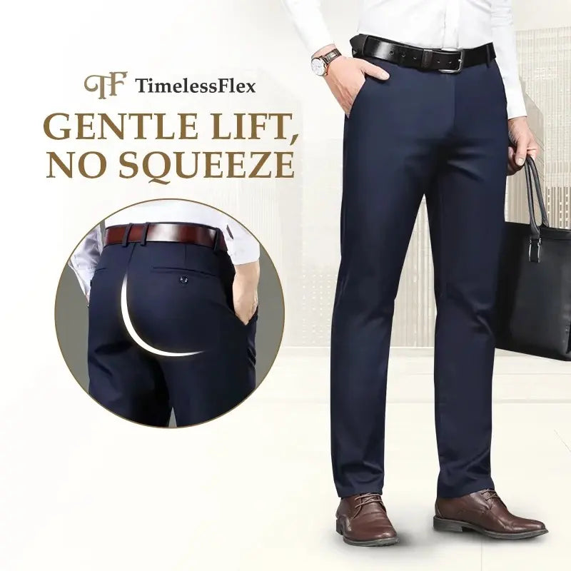 Pure™ TimelessFlex – Pantalones Clásicos de Corte Recto para Hombre con Elasticidad 4-Way Stretch