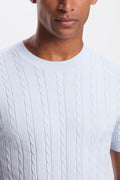 THE CABLE SHORT SLEEVE T-SHIRT - PURECLO