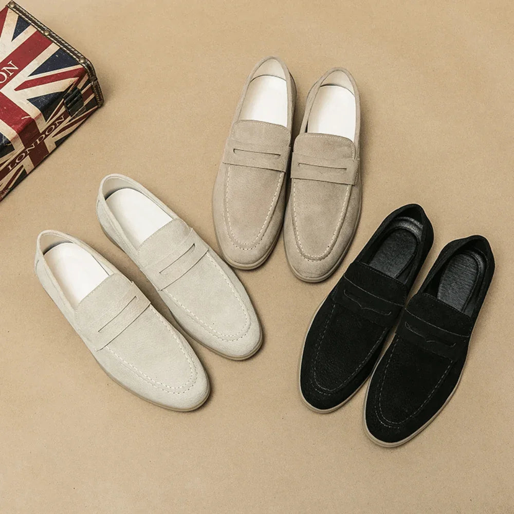 Leather Moccasin Loafer for Men Liverpool - Pure - PURECLO