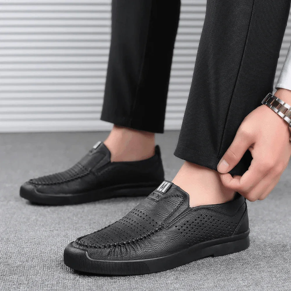 Men's Leather Moccasins Milan - Pure - PURECLO