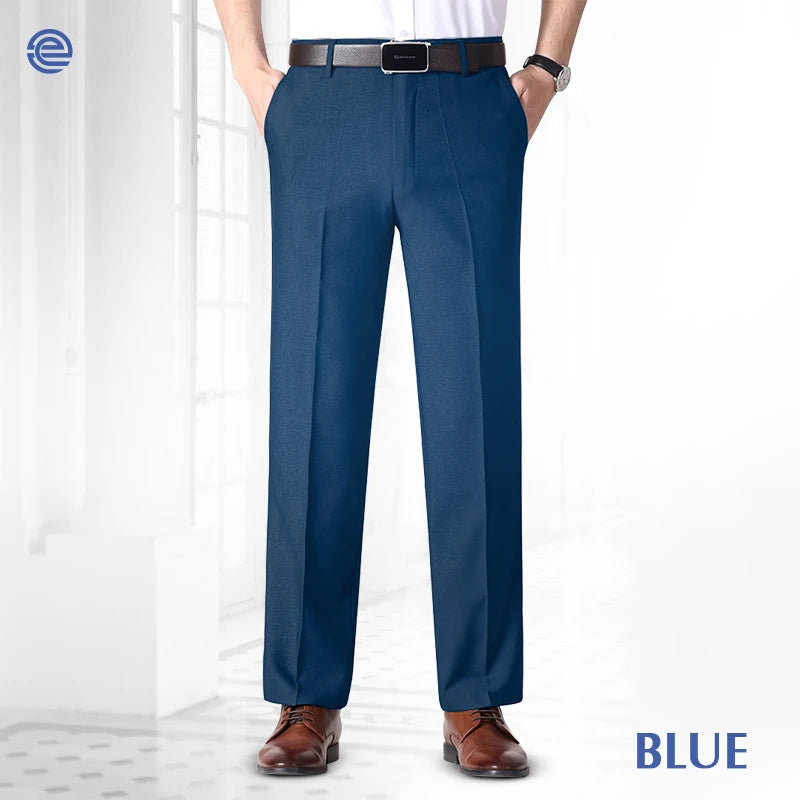 Calça Masculina Social Confortável Cintura Alta Ice Silk