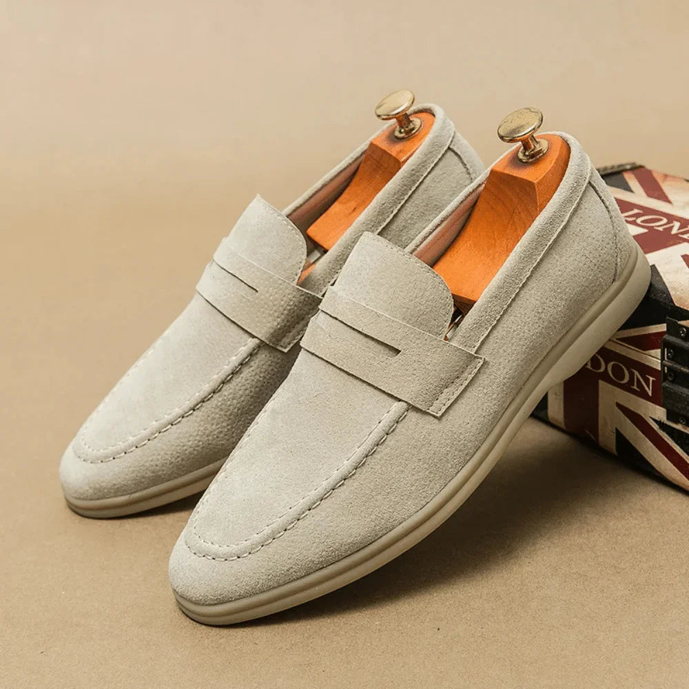 Leather Moccasin Loafer for Men Liverpool - Pure - PURECLO