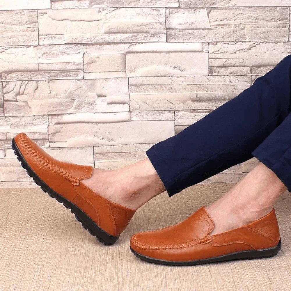 Men's Leather Moccasins Florença - Pure - PURECLO