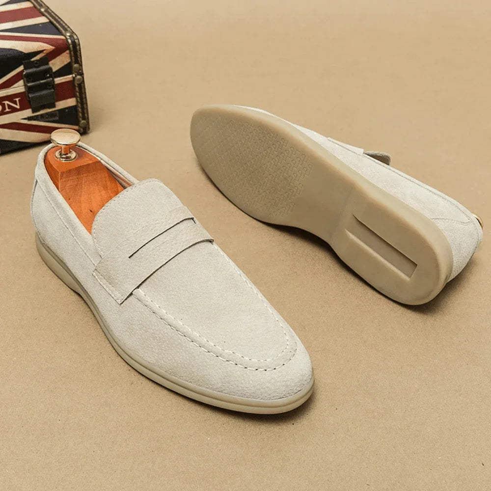 Leather Moccasin Loafer for Men Liverpool - Pure - PURECLO
