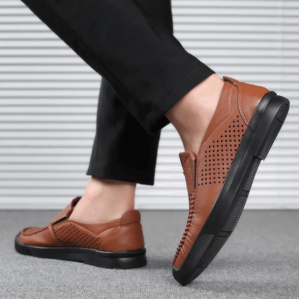 Men's Leather Moccasins Milan - Pure - PURECLO