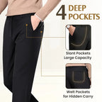 Pure™ TimelessFlex – Pantalones Clásicos de Corte Recto para Hombre con Elasticidad 4-Way Stretch