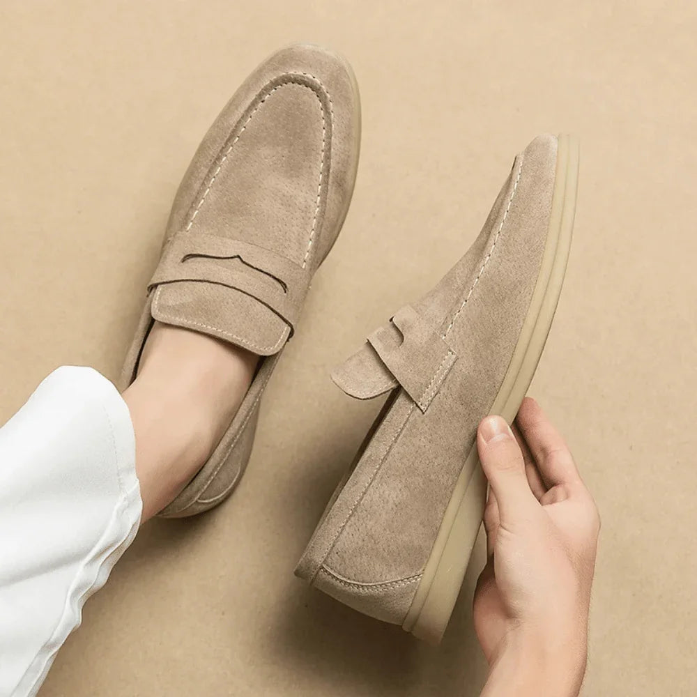 Leather Moccasin Loafer for Men Liverpool - Pure - PURECLO