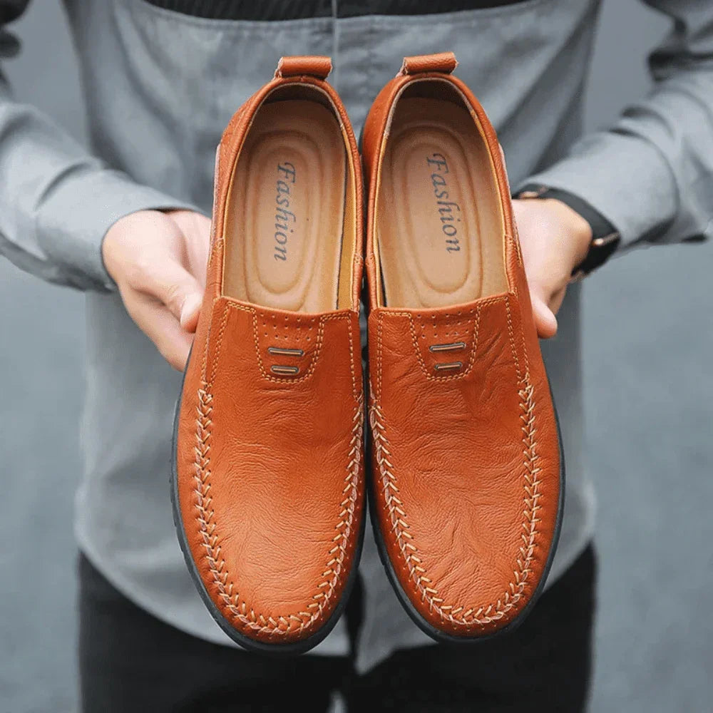 Men's Leather Moccasin Pisa - Pure - PURECLO