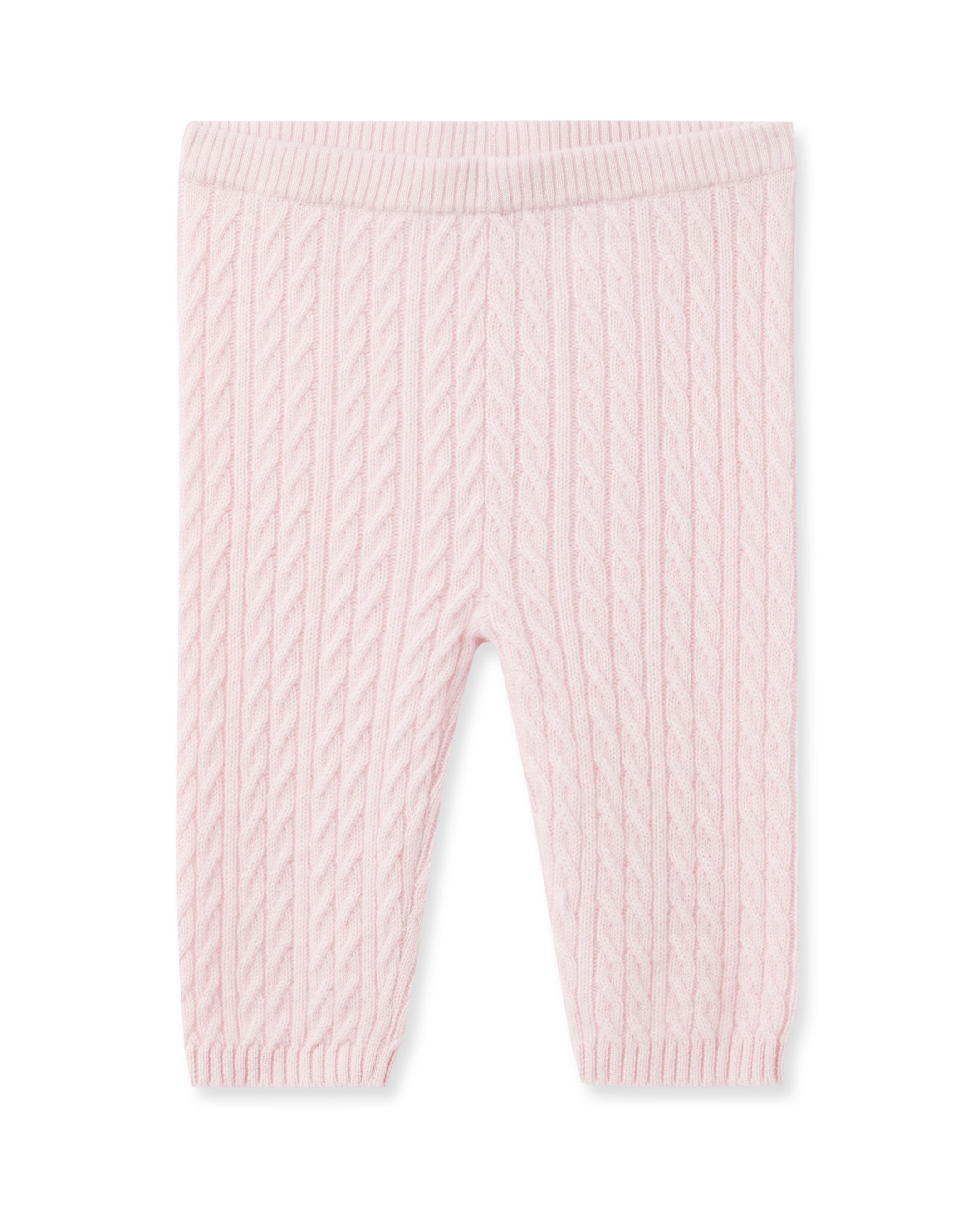 N.Peal Cable Cashmere Leggings Pale Pink