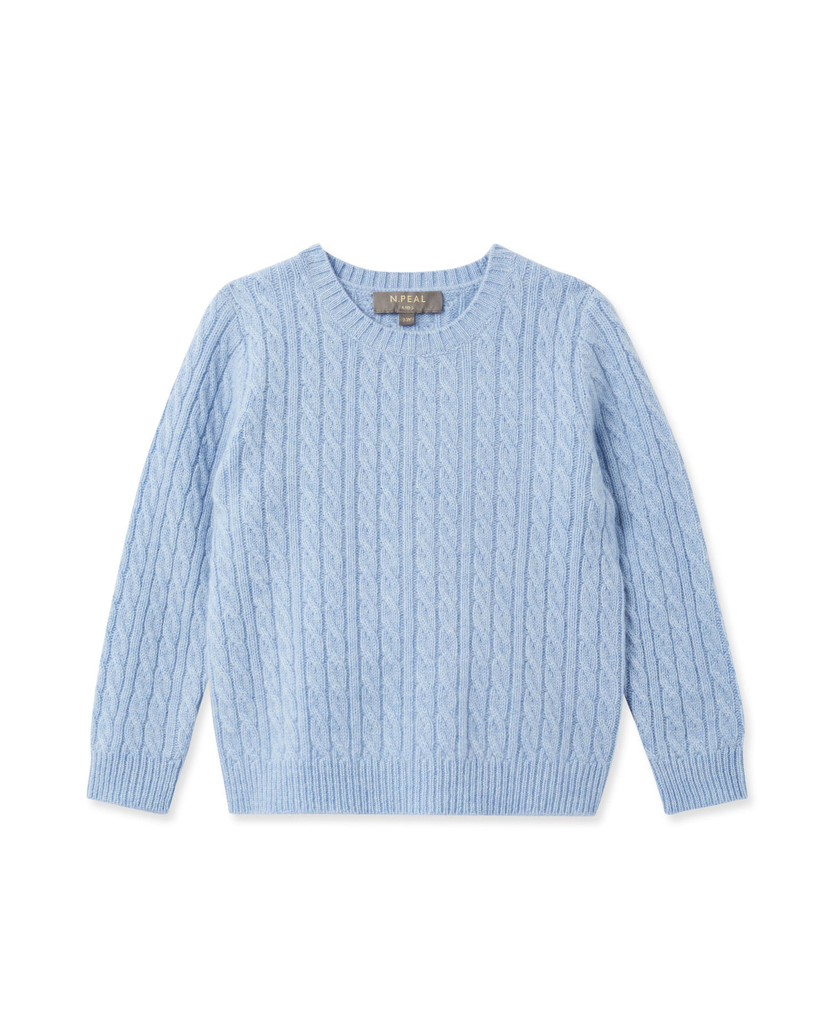 Cable Cashmere Jumper Cornflower Blue