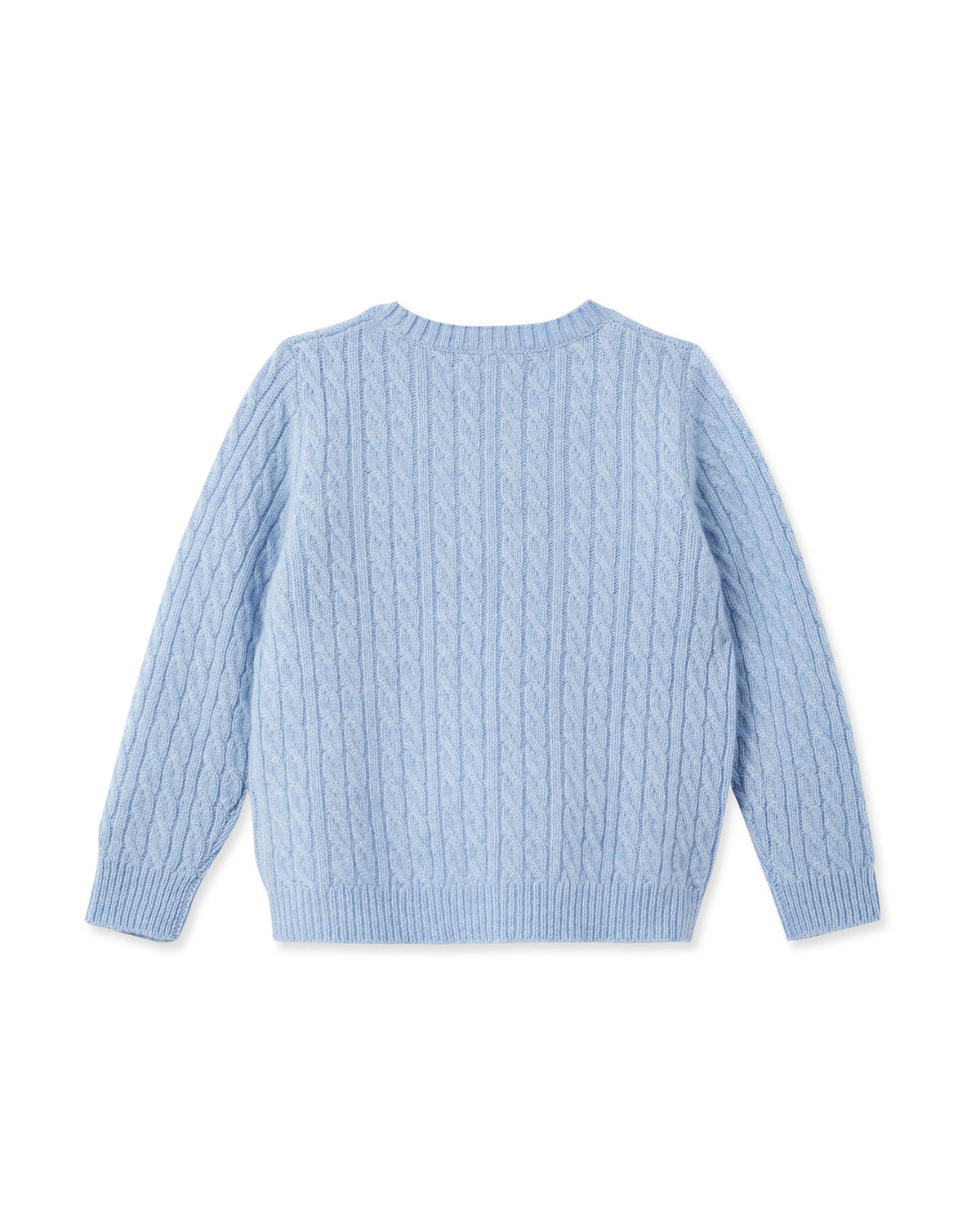 Cable Cashmere Jumper Cornflower Blue