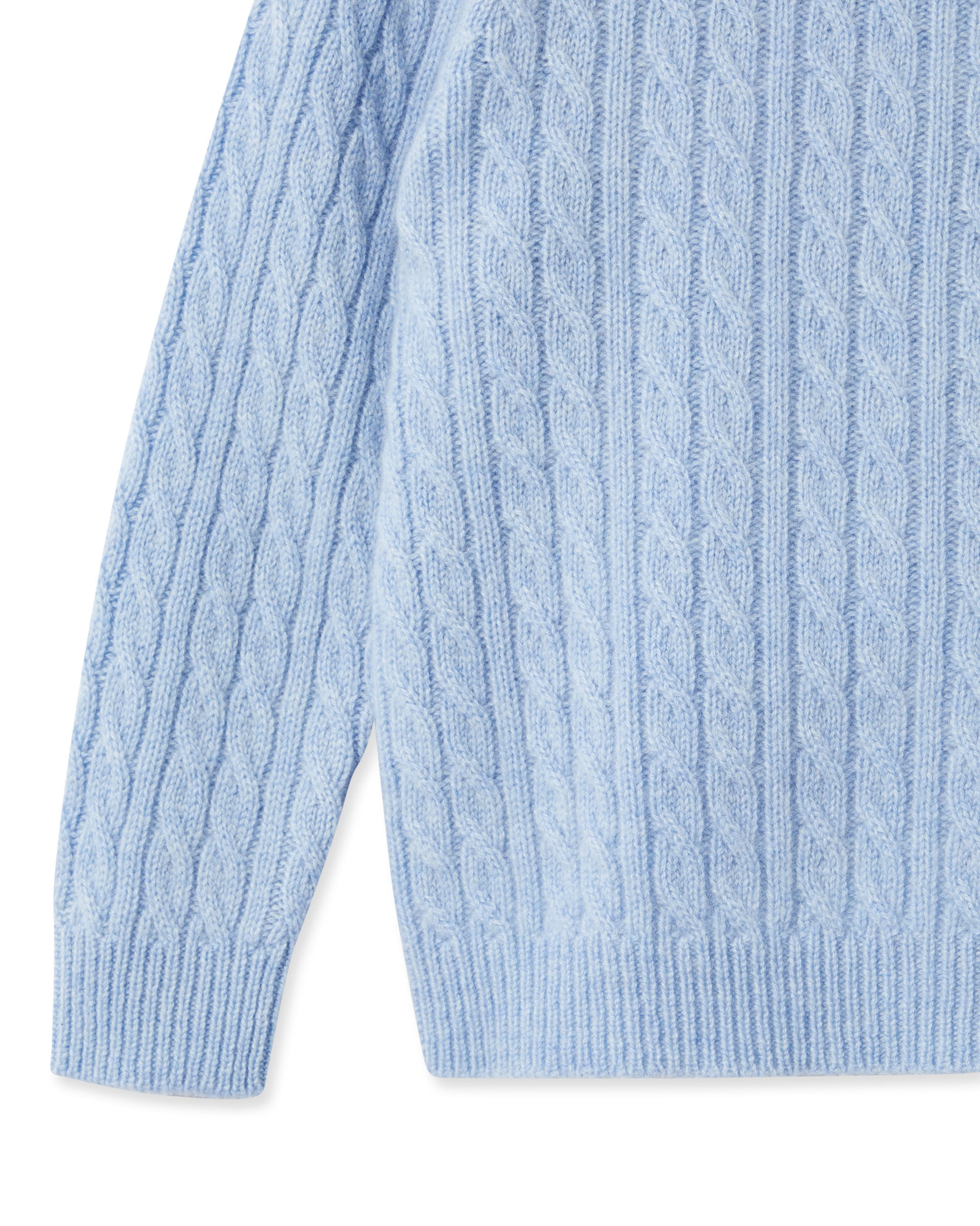 N.Peal Cable Cashmere Jumper Cornflower Blue
