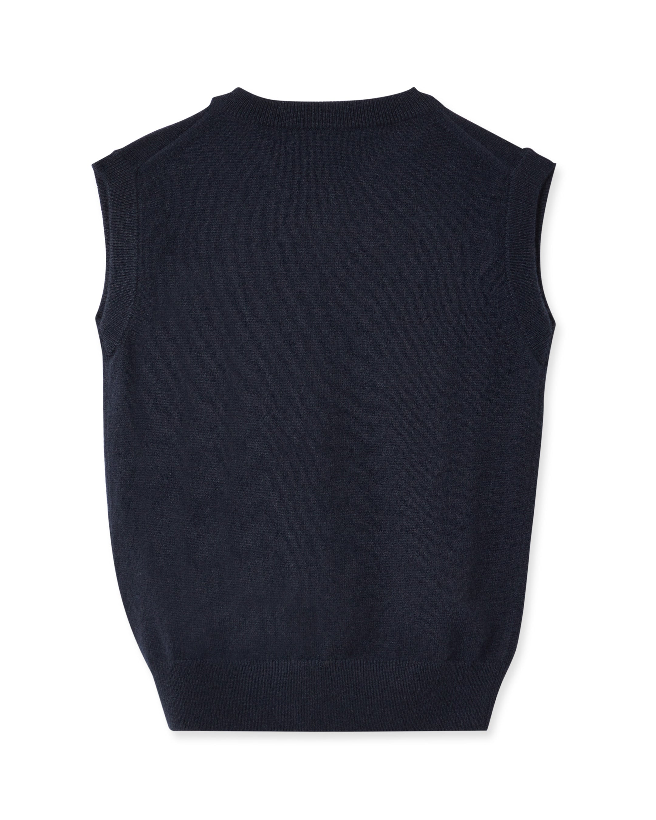N.Peal Boys Cashmere Slipover Navy Blue
