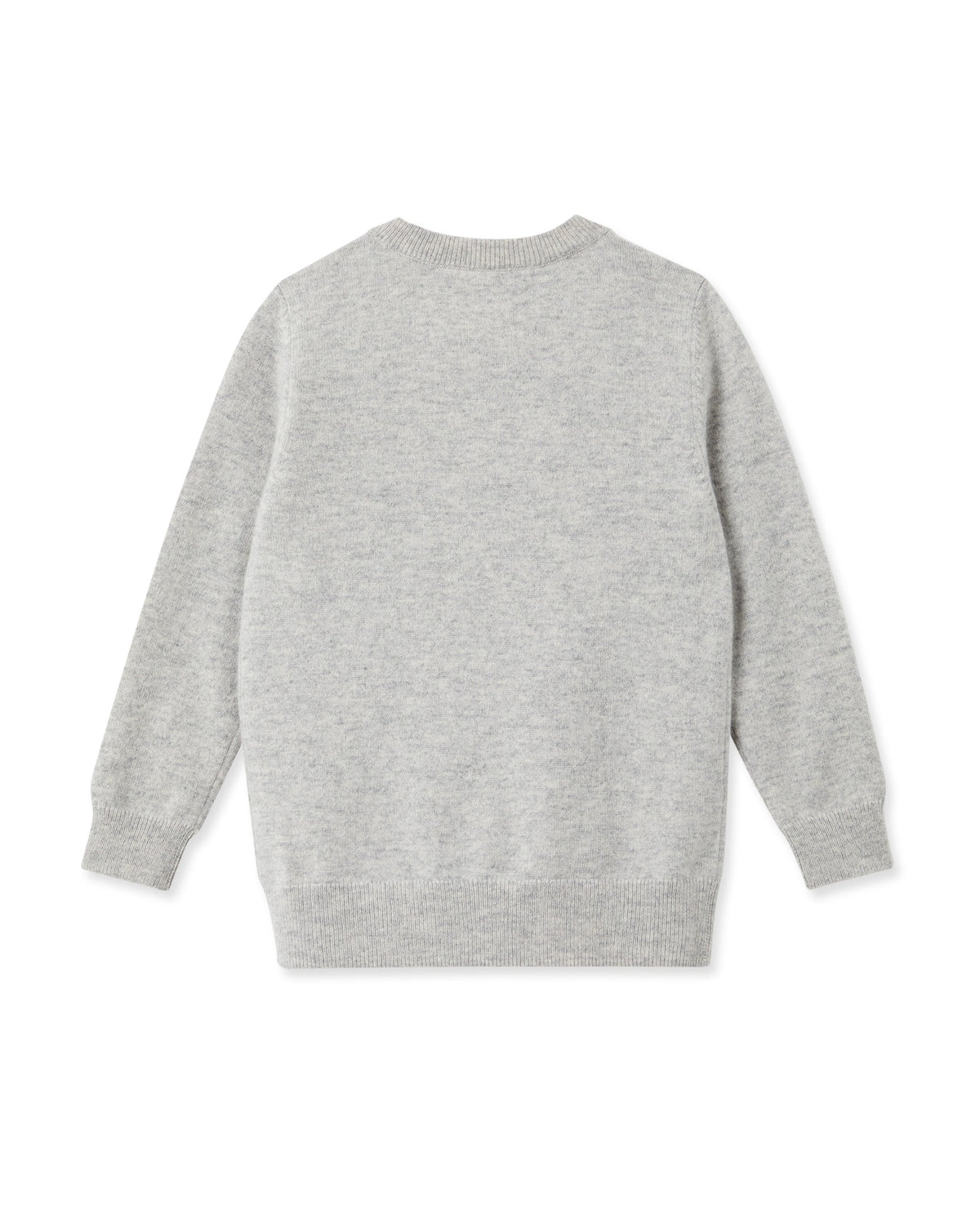 Boys Round Neck Cashmere Jumper Fumo Grey