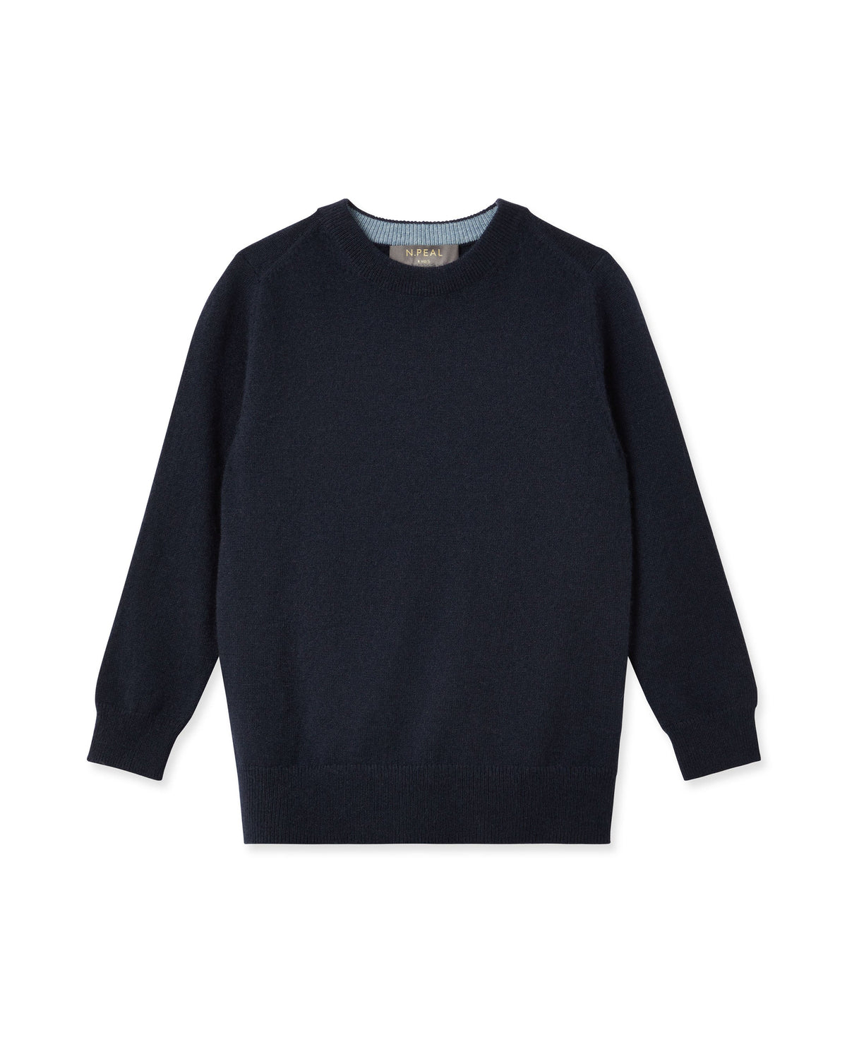 Boys Round Neck Cashmere Jumper Navy Blue