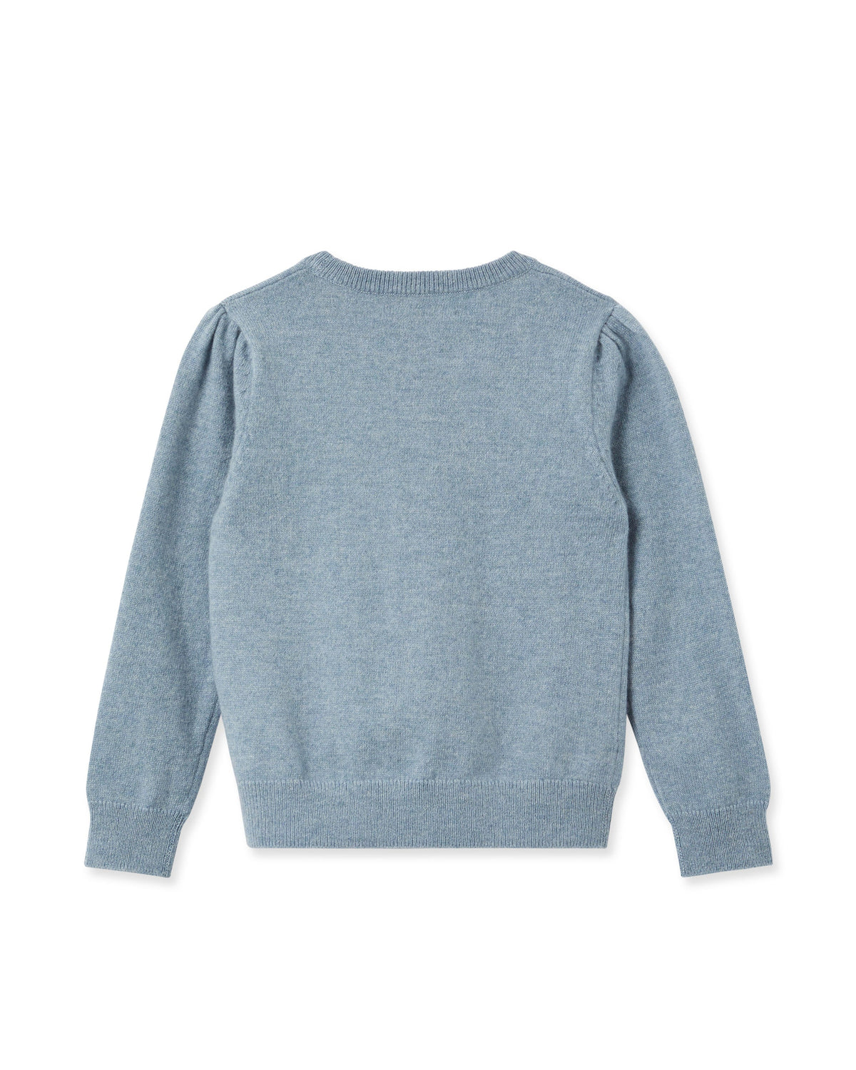 Girls Round Neck Cashmere Jumper Heather Blue