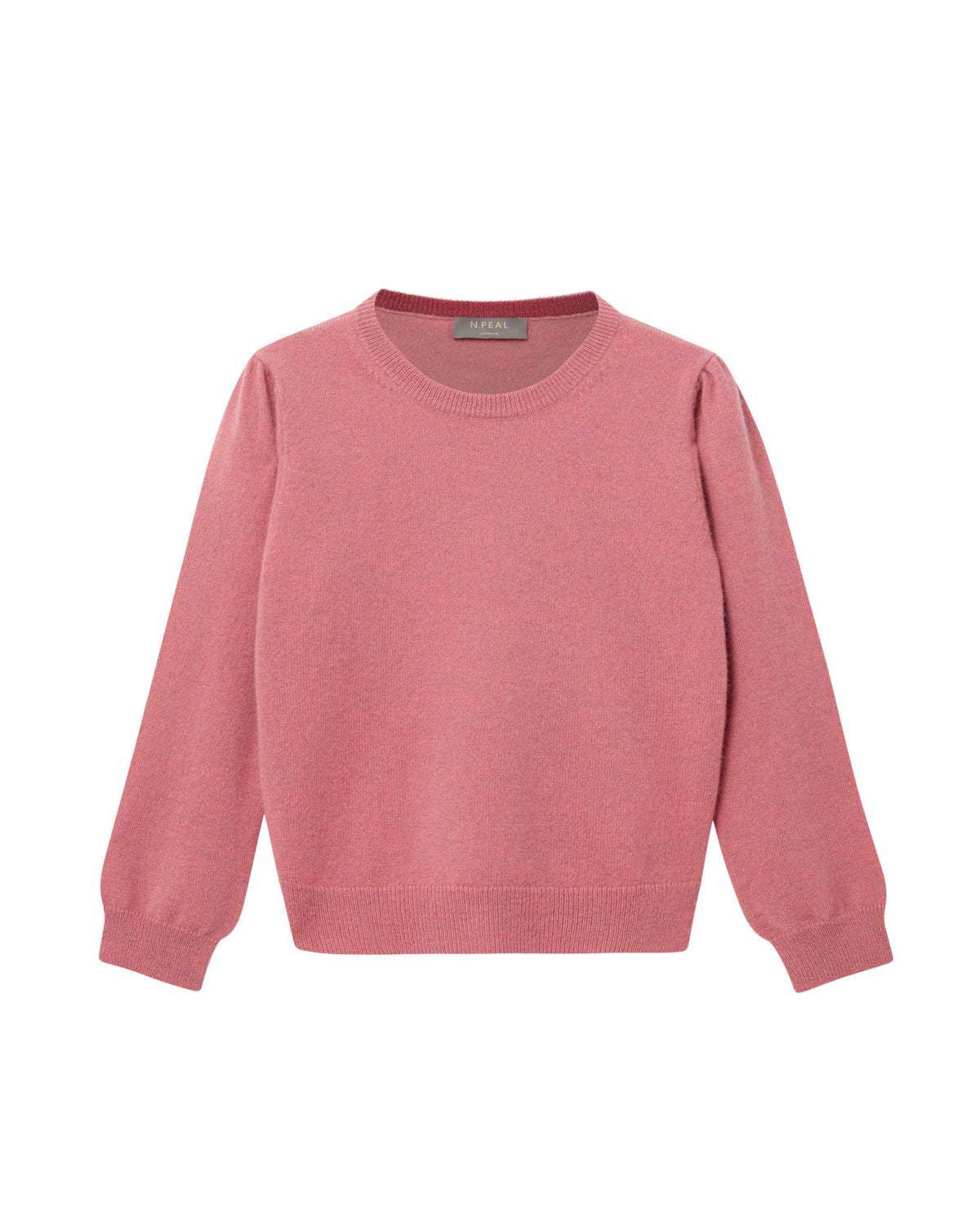 Girls Round Neck Cashmere Jumper Heather Pink