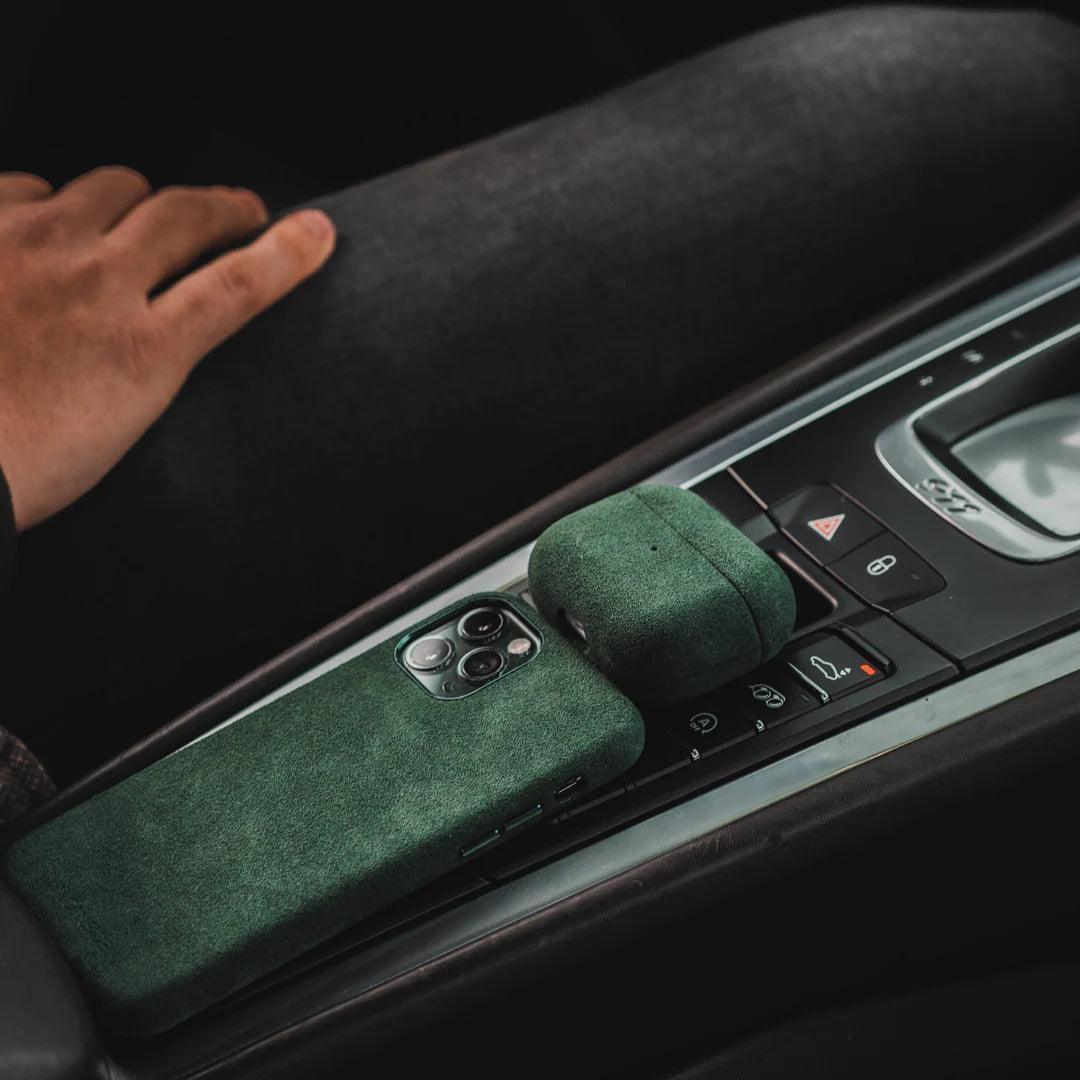 Alcantara Case - AirPods - Midnight Green