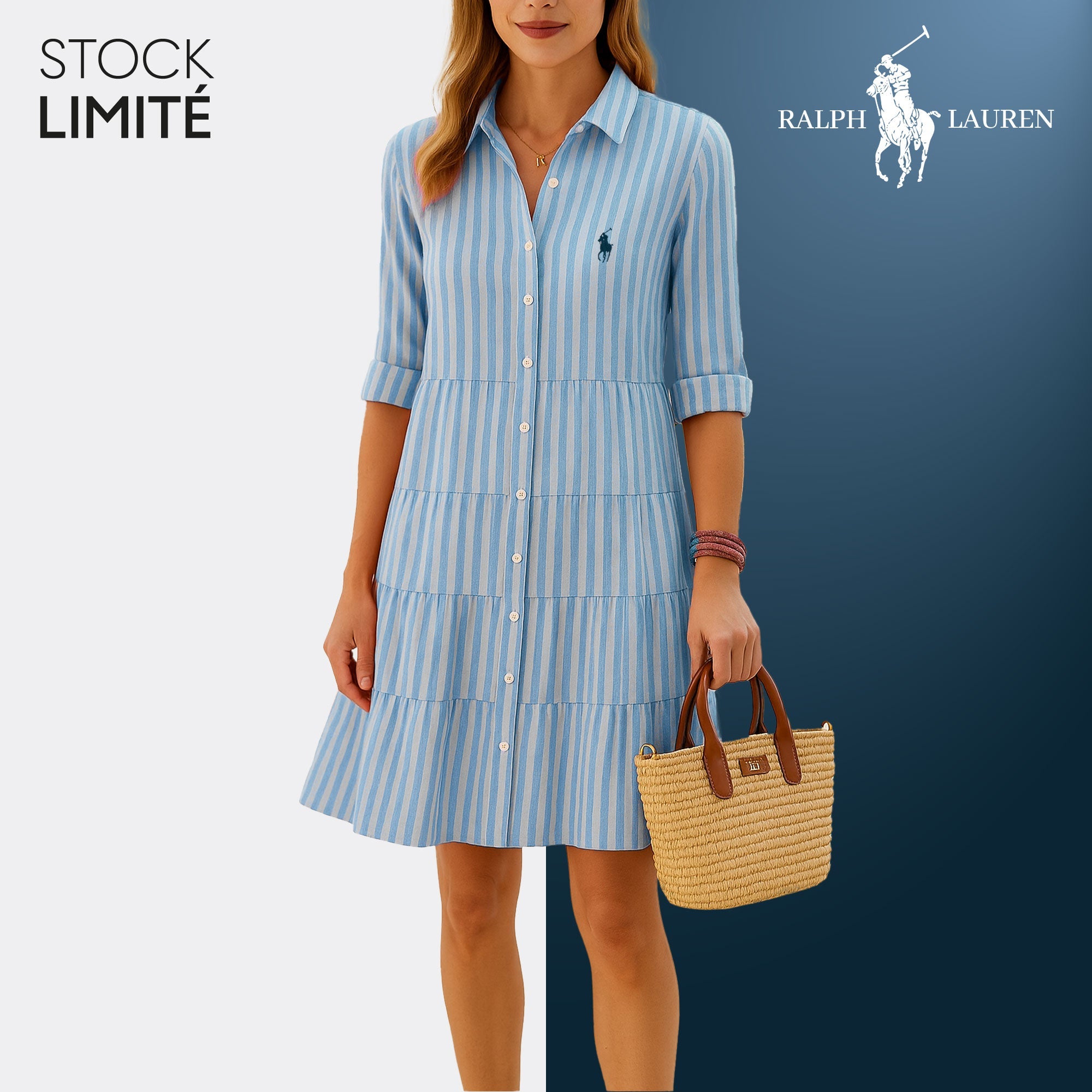 Robe Chemise Rayée – R&L - PURECLO