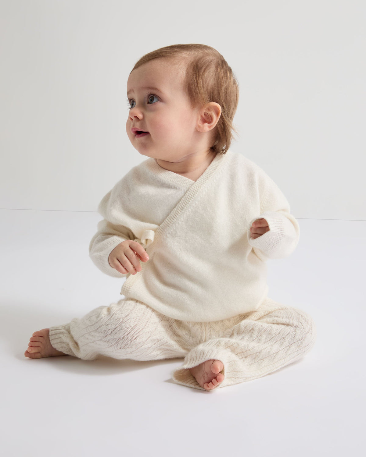 Wrap Cashmere Cardigan New Ivory White