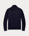 Cable-Knit Cotton Quarter-Zip Jumper - PURECLO