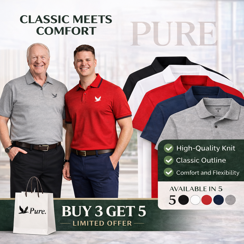 [BUY 3 GET 5]  PureClo™ Essential Polo Kit | Timeless Style