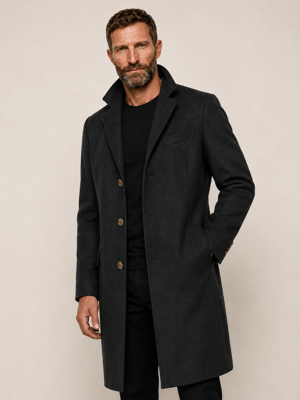 PureClo™ | St. Moritz Merino Wool Coat - Camel Brown