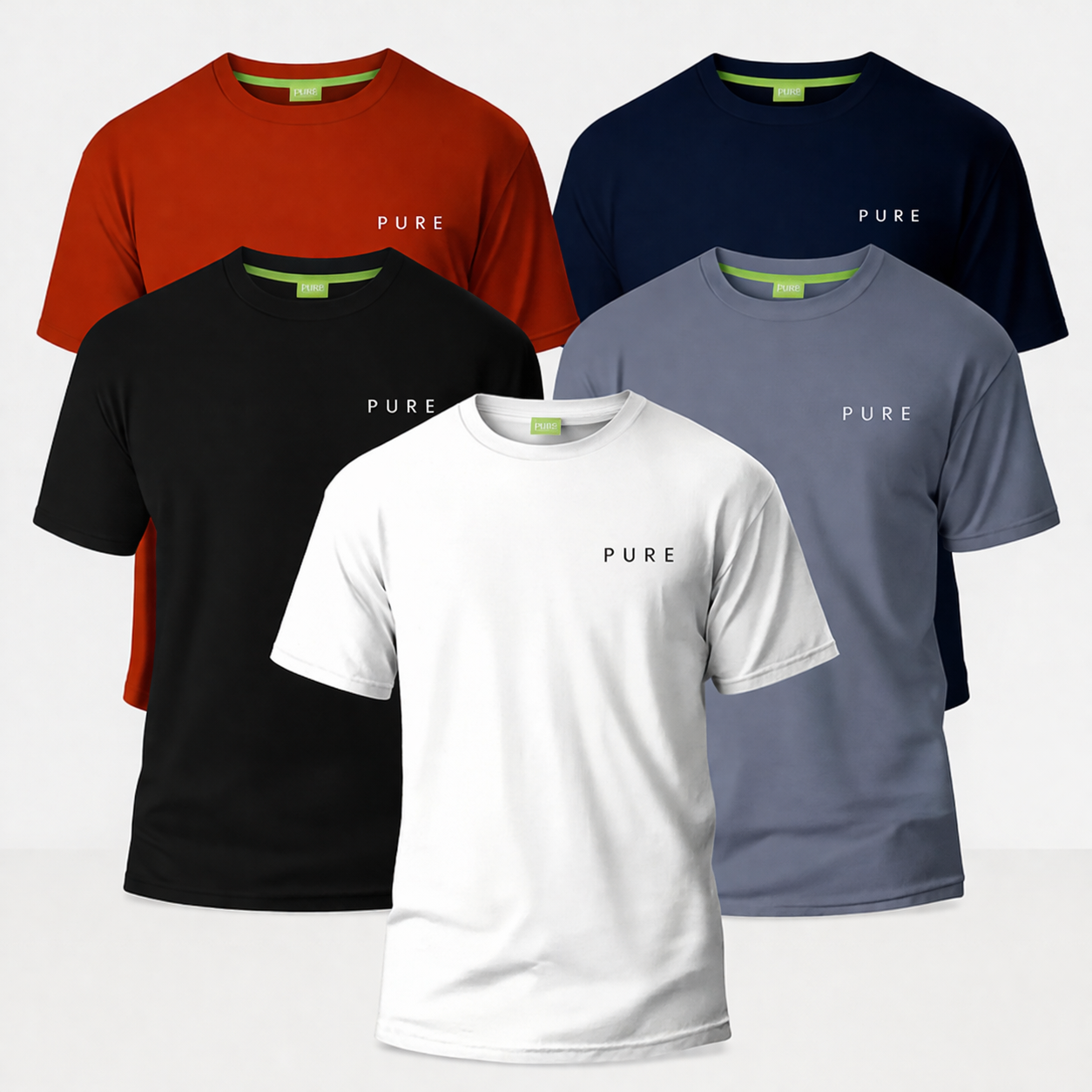 PURE™ | Kit 5 T-Shirt PURE Essential [BUY 3, GET 5]