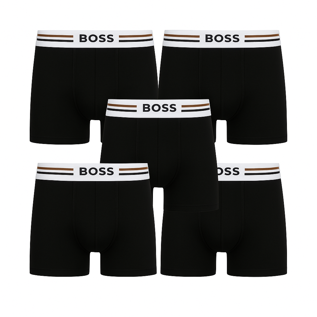Boss 5 Pack Boxers Black