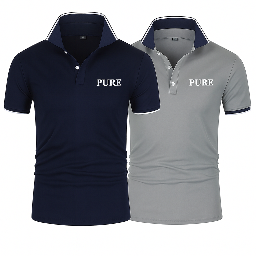 [BUY 1, GET 2] 2-Pack Essential Polo Shirts - Pure
